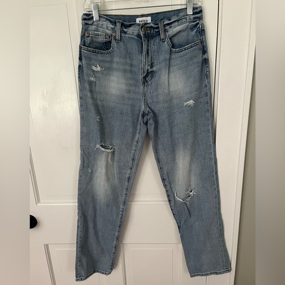 Pistola Charlie High Rise Classic Straight Ankle Jeans Distressed Size 28 - Picture 4 of 15